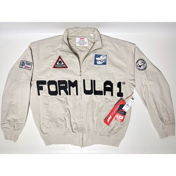 NWT $150 F1 Formula 1 x PacSun Ground Effect Racing Jacket 2024 Cream Men Size M - Picture 4 of 16